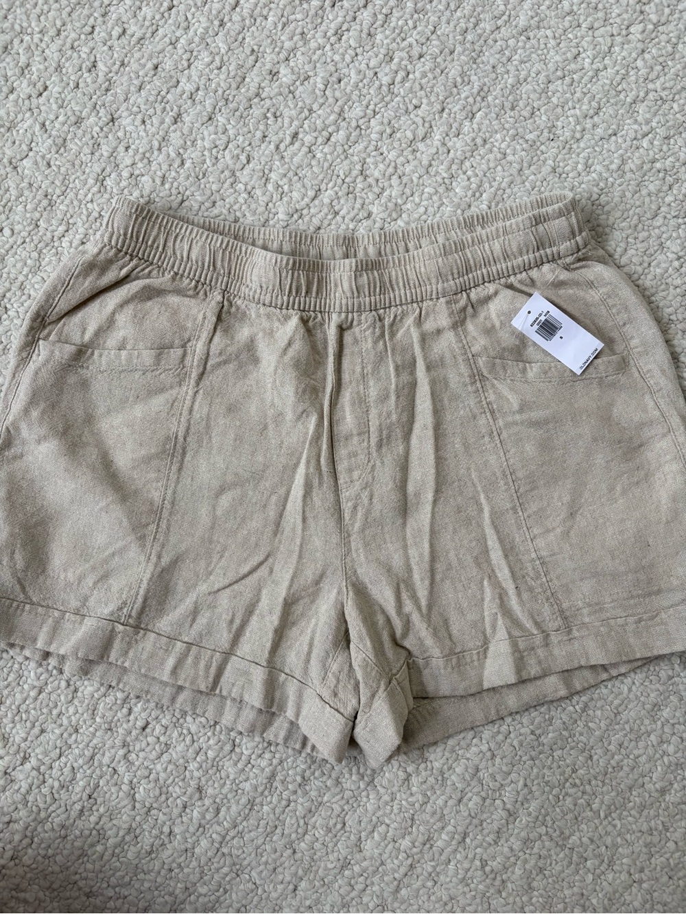 Old Navy Women's High-Rise Linen-Blend Elastic Waist Shorts